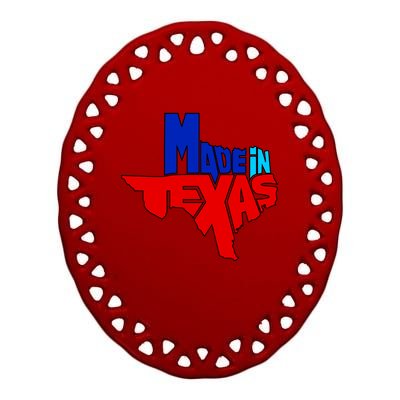 Made In Texas Ceramic Oval Ornament