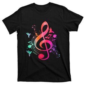 Musical Instrument Treble Clef Bird Music  T-Shirt