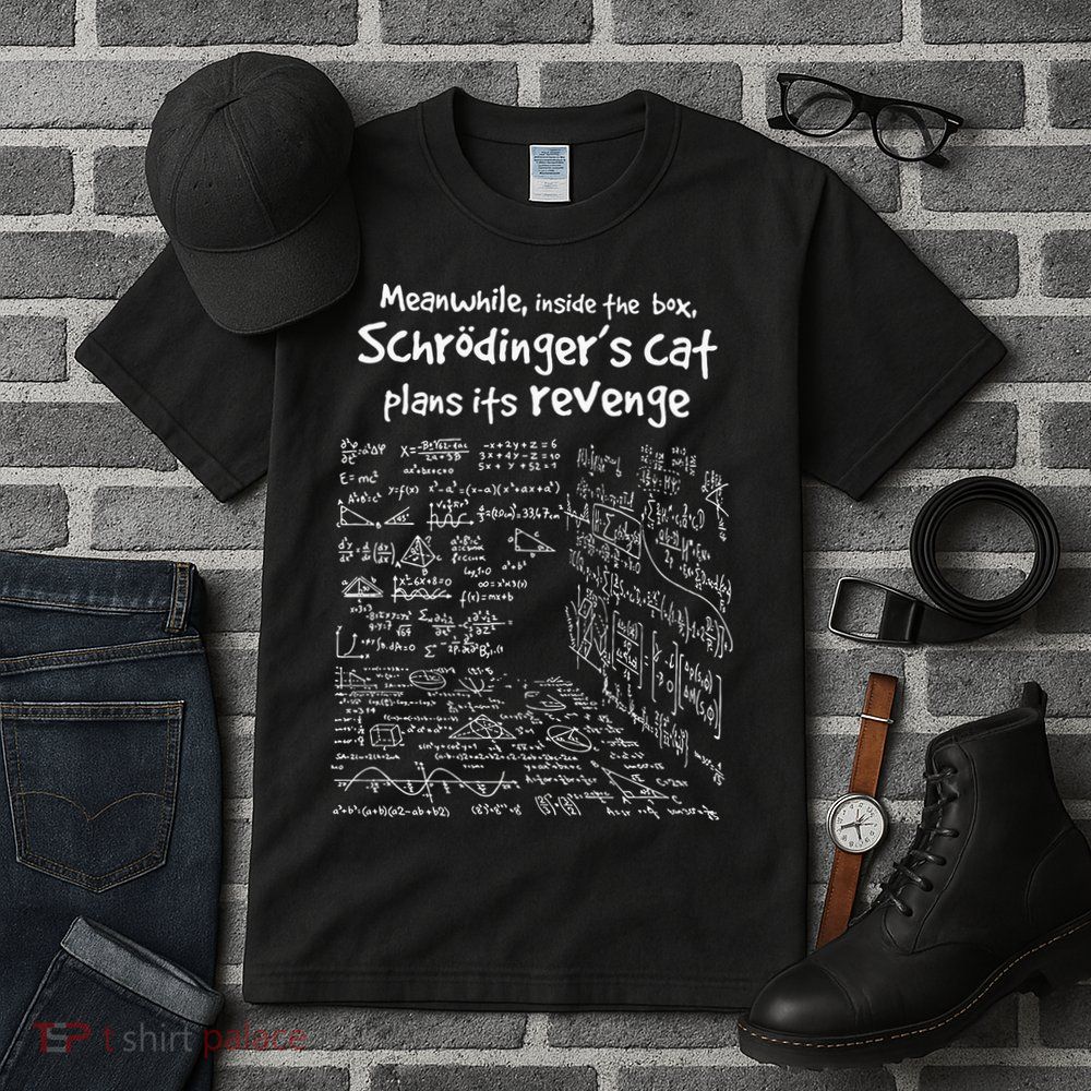 Meanwhile Inside The Box SchrodingerS Cat Plans Its Revenge Tall T-Shirt