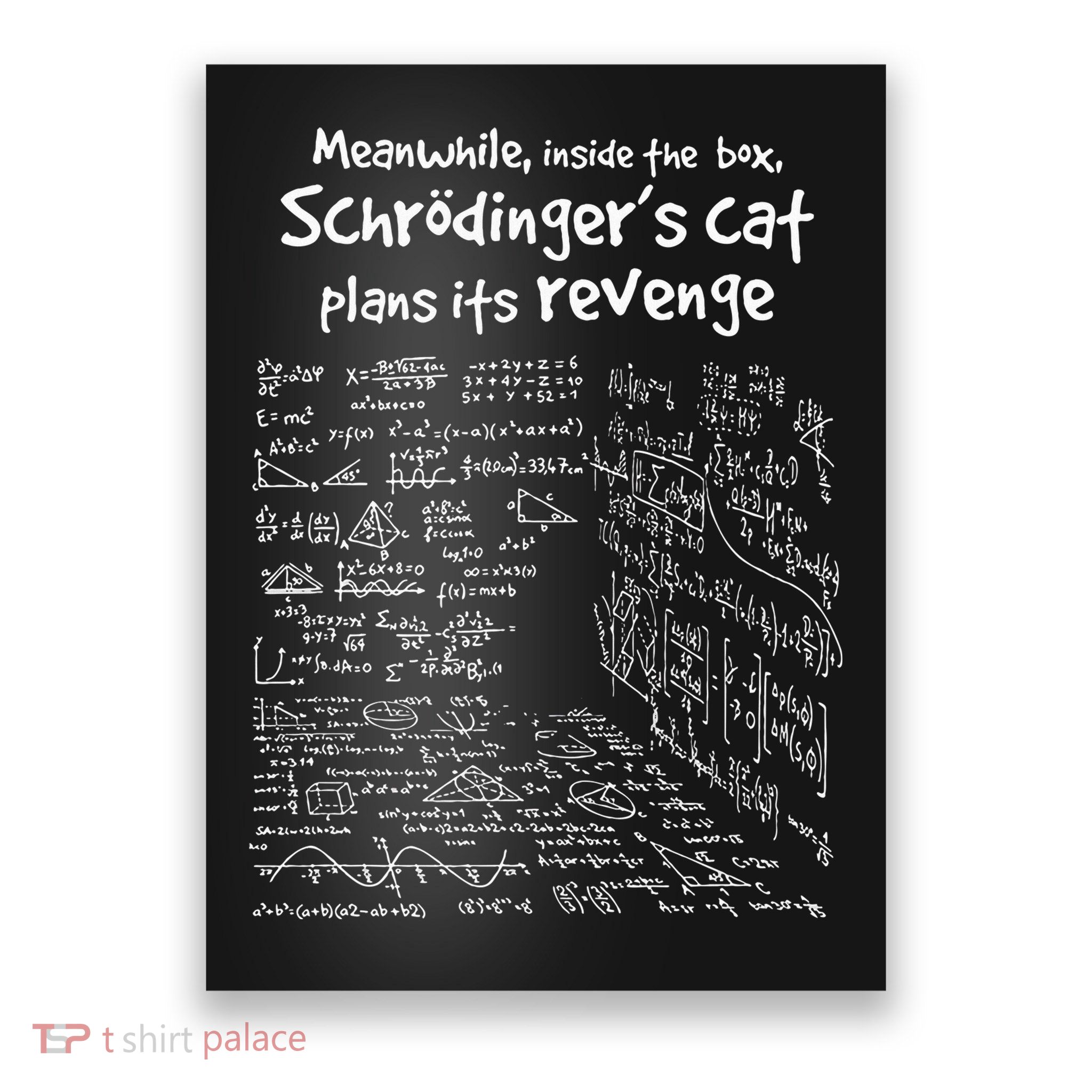 Meanwhile Inside The Box SchrodingerS Cat Plans Its Revenge Poster