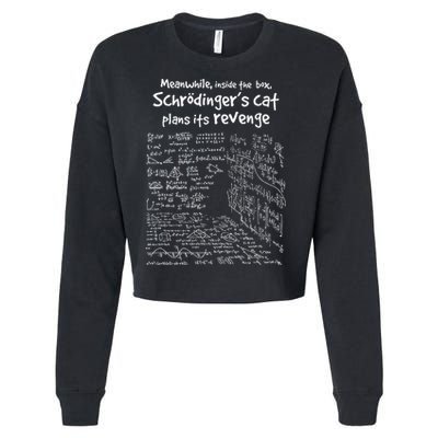 Meanwhile Inside The Box SchrodingerS Cat Plans Its Revenge Cropped Pullover Crew