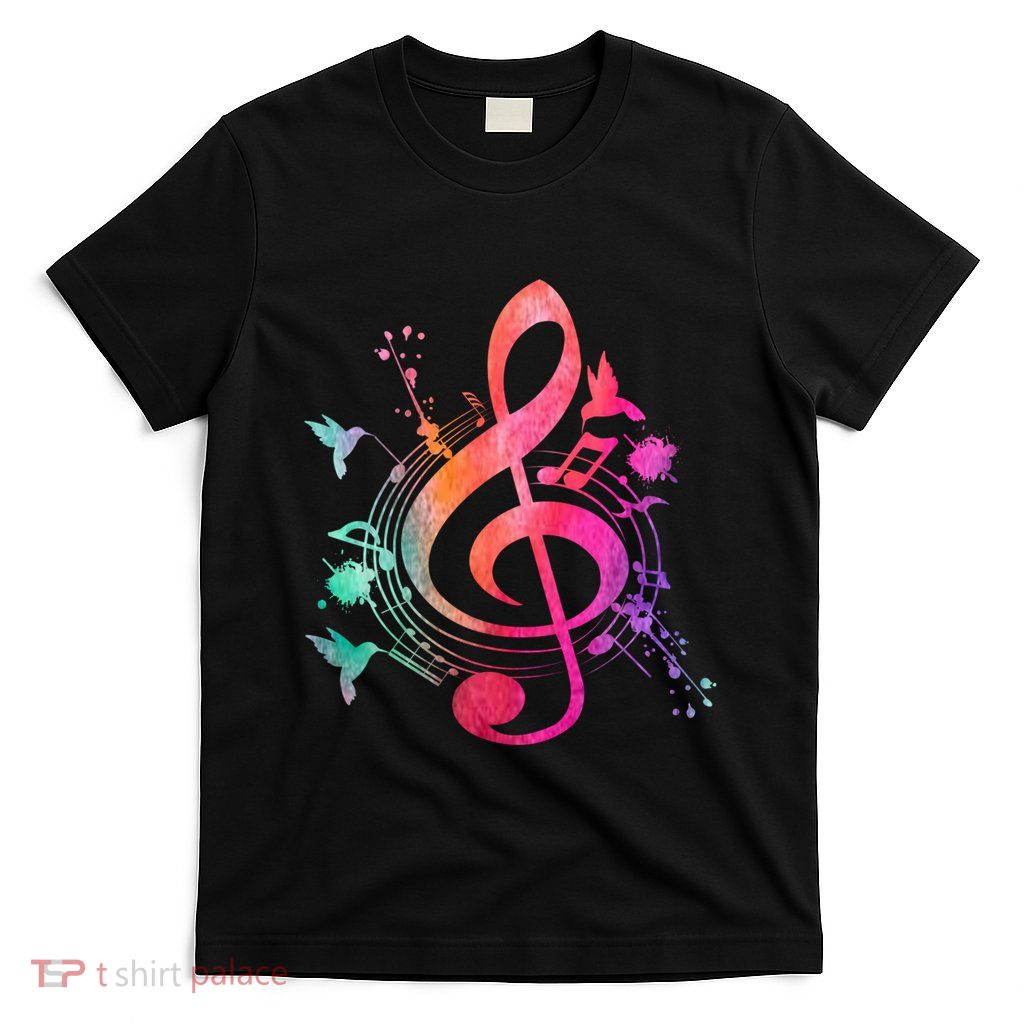 Musical Instrument Treble Clef Bird Music T-Shirt