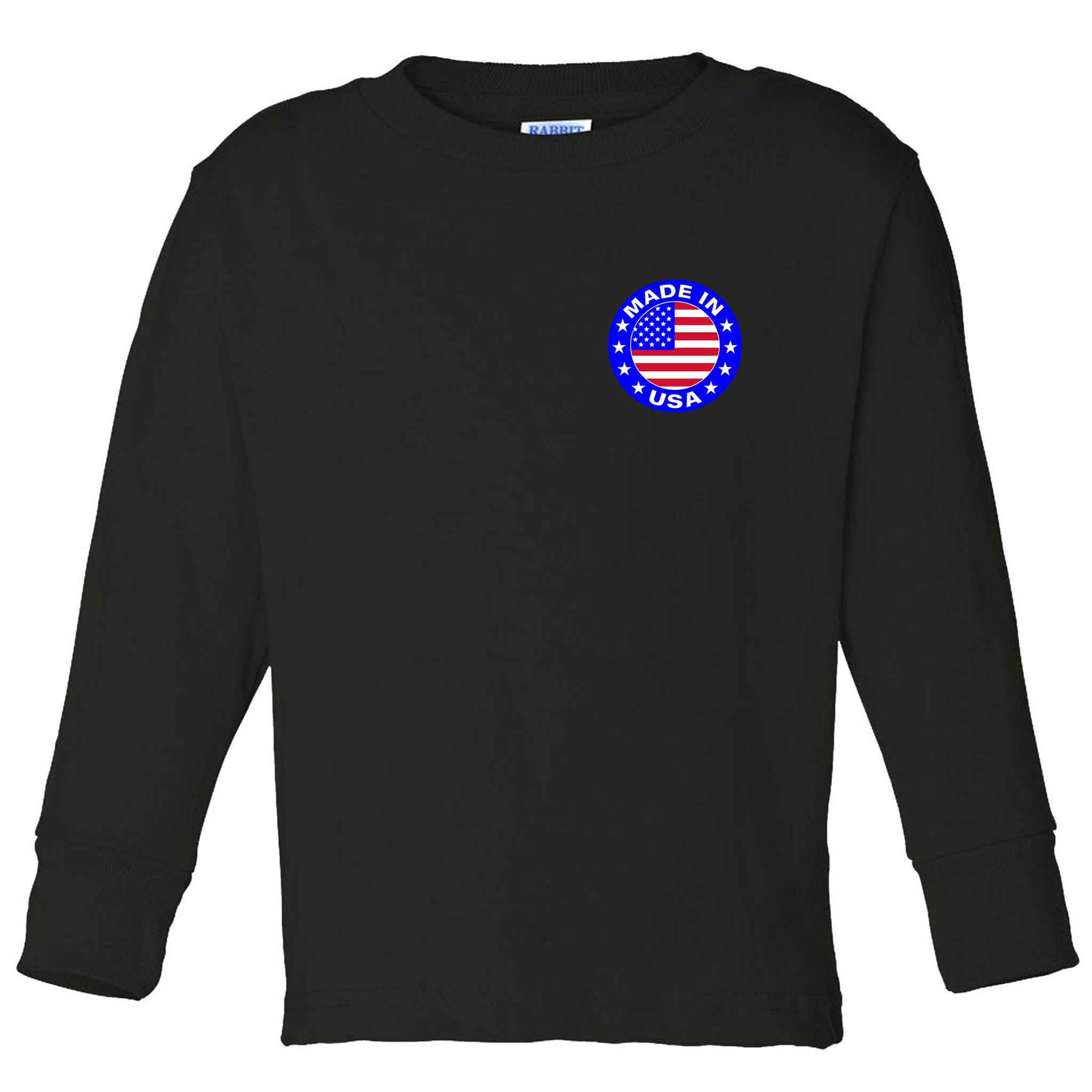 Made In The USA Badge Toddler Long Sleeve Shirt