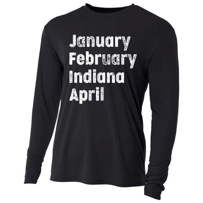 March Indiana Team Basketball Shirt Cooling Performance Long Sleeve Crew