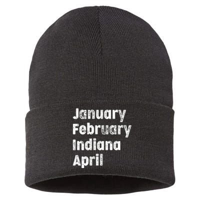 March Indiana Team Basketball Shirt Sustainable Knit Beanie