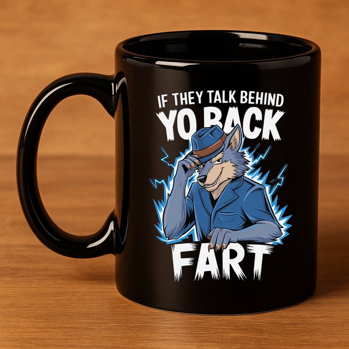 Meme If They Talk Behind Your Back Fart Funny Oddly Specific 11oz C Handle Ceramic Mug
