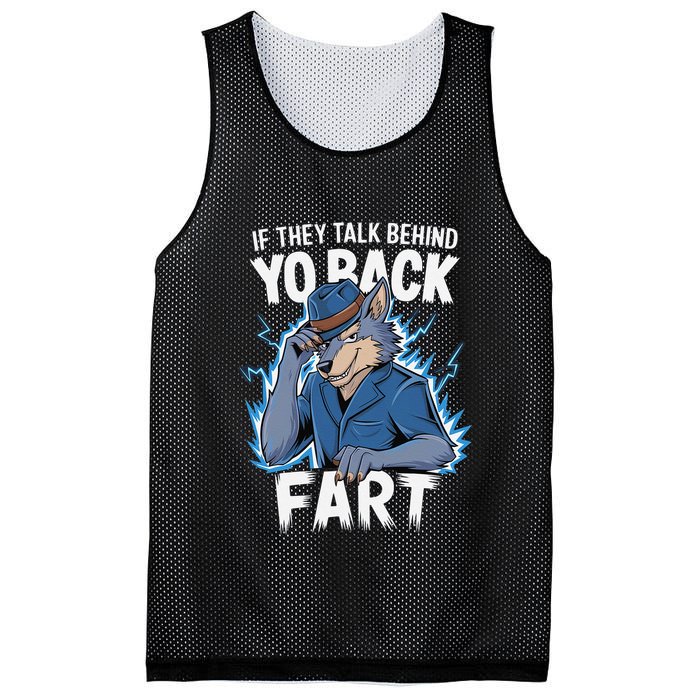 Meme If They Talk Behind Your Back Fart Funny Oddly Specific Mesh Reversible Basketball Jersey Tank