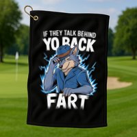 Meme If They Talk Behind Your Back Fart Funny Oddly Specific Golf Towel