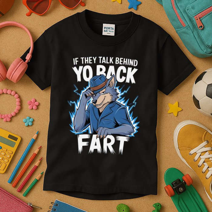 Meme If They Talk Behind Your Back Fart Funny Oddly Specific Kids T-Shirt