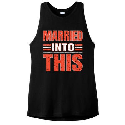 Married Into This Cleveland Funny Cleveland Gift Ladies PosiCharge Tri-Blend Wicking Tank