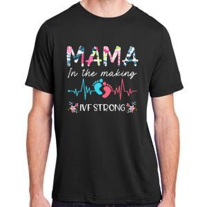 Mama In The Making Ivf Strong Floral Transfer Day Ivf Mom Adult ChromaSoft Performance T-Shirt