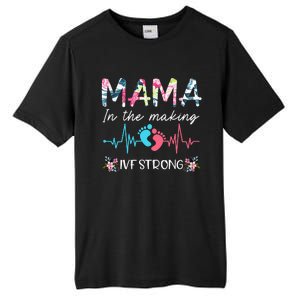 Mama In The Making Ivf Strong Floral Transfer Day Ivf Mom Tall Fusion ChromaSoft Performance T-Shirt