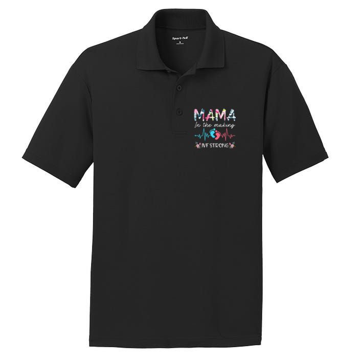 Mama In The Making Ivf Strong Floral Transfer Day Ivf Mom PosiCharge RacerMesh Polo