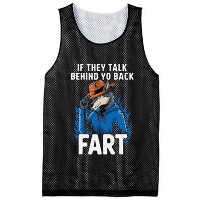 Meme If They Talk Behind Your Back Fart Funny Oddly Specific Mesh Reversible Basketball Jersey Tank
