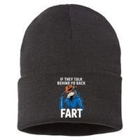 Meme If They Talk Behind Your Back Fart Funny Oddly Specific Sustainable Knit Beanie