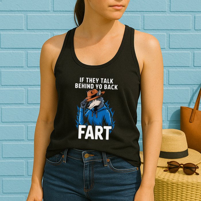 Meme If They Talk Behind Your Back Fart Funny Oddly Specific Womens Tank Top