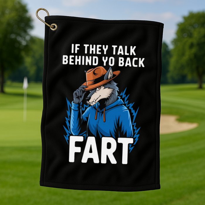 Meme If They Talk Behind Your Back Fart Funny Oddly Specific Golf Towel