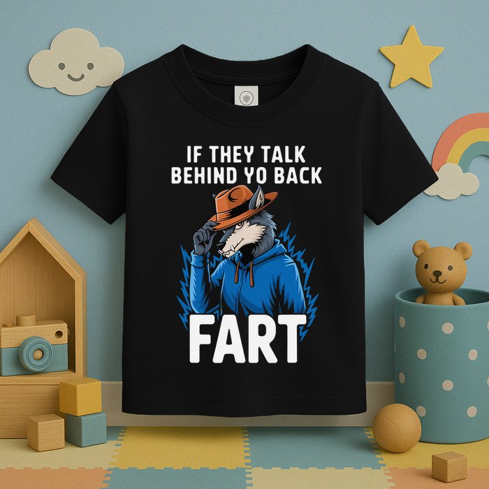 Meme If They Talk Behind Your Back Fart Funny Oddly Specific Toddler T-Shirt