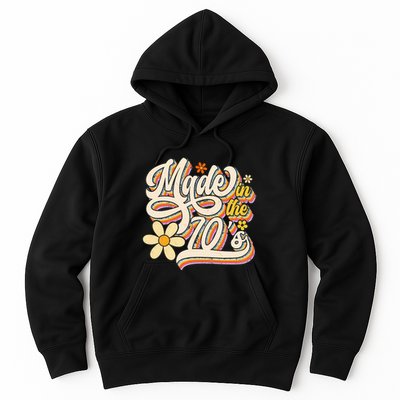 Made In The 70S Retro Created During 1970s Groovy Birthday Hoodie