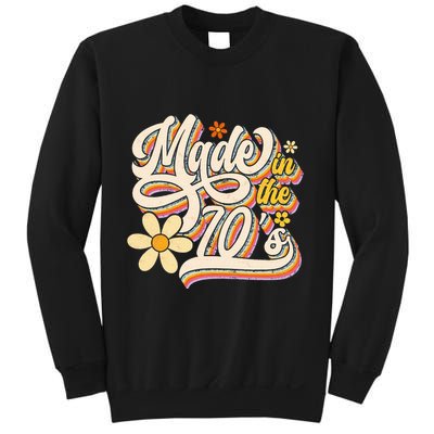 Made In The 70S Retro Created During 1970s Groovy Birthday Sweatshirt