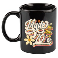 Made In The 70S Retro Created During 1970s Groovy Birthday 11oz C Handle Ceramic Mug