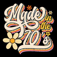 Made In The 70S Retro Created During 1970s Groovy Birthday Drawstring Bag