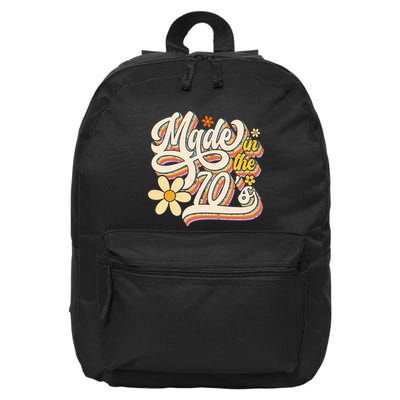 Made In The 70S Retro Created During 1970s Groovy Birthday 16 in Basic Backpack