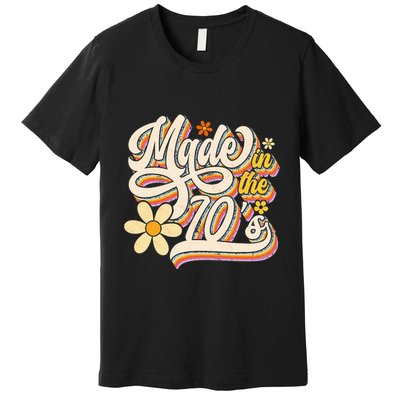 Made In The 70S Retro Created During 1970s Groovy Birthday Premium T-Shirt