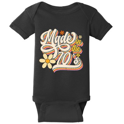 Made In The 70S Retro Created During 1970s Groovy Birthday Baby Bodysuit