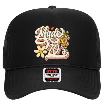Made In The 70S Retro Created During 1970s Groovy Birthday Trucker Hat