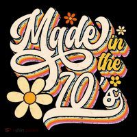 Made In The 70S Retro Created During 1970s Groovy Birthday Crop Top