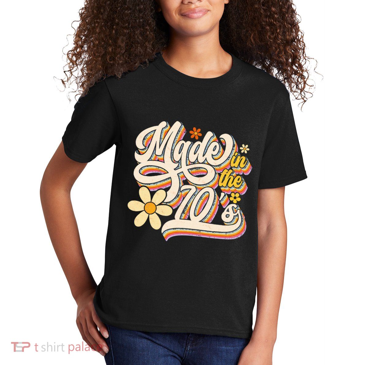 Made In The 70S Retro Created During 1970s Groovy Birthday Kids T-Shirt