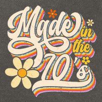 Made In The 70S Retro Created During 1970s Groovy Birthday Cotton Canvas Backpack