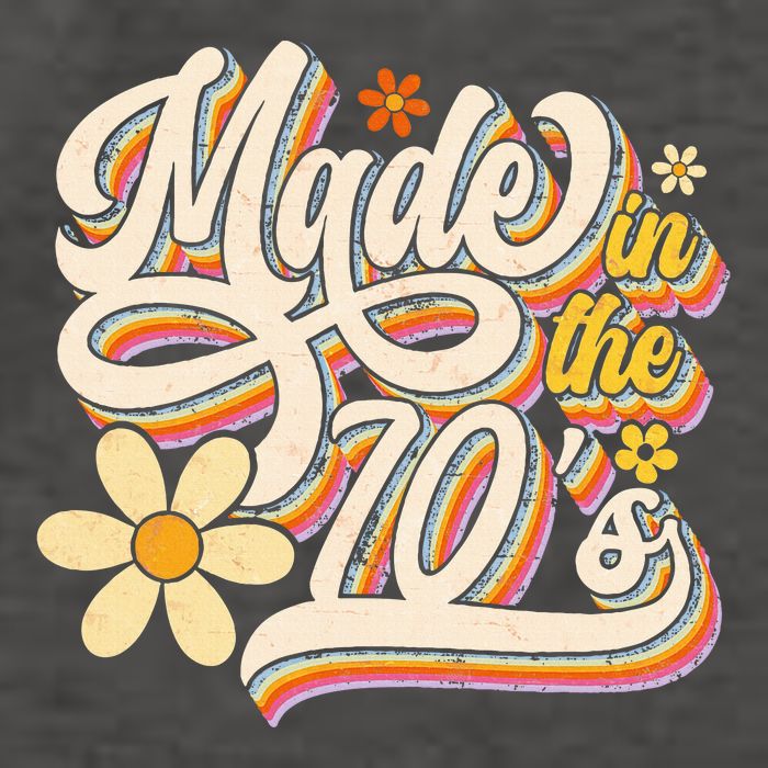 Made In The 70S Retro Created During 1970s Groovy Birthday Vector Backpack