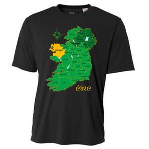 Mayo Ireland T Irish County Map Eire Irish Travel Cooling Performance Crew T-Shirt