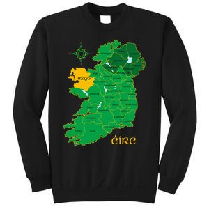 Mayo Ireland T Irish County Map Eire Irish Travel Sweatshirt