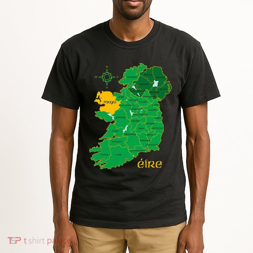 Mayo Ireland T Irish County Map Eire Irish Travel Tall T-Shirt