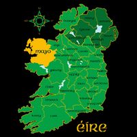 Mayo Ireland T Irish County Map Eire Irish Travel Drawstring Bag