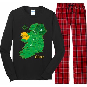 Mayo Ireland T Irish County Map Eire Irish Travel Long Sleeve Pajama Set