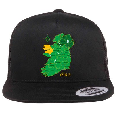 Mayo Ireland T Irish County Map Eire Irish Travel Flatbill Hat