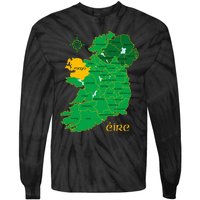 Mayo Ireland T Irish County Map Eire Irish Travel Tie-Dye Long Sleeve Shirt