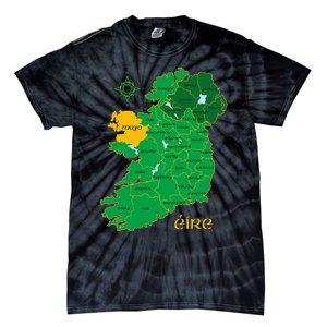 Mayo Ireland T Irish County Map Eire Irish Travel Tie-Dye T-Shirt