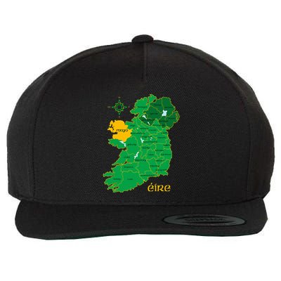 Mayo Ireland T Irish County Map Eire Irish Travel Wool Snapback Cap