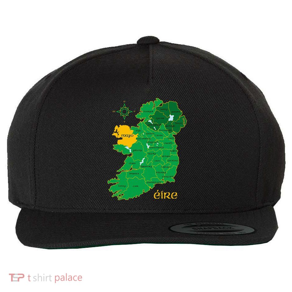 Mayo Ireland T Irish County Map Eire Irish Travel Wool Snapback Cap