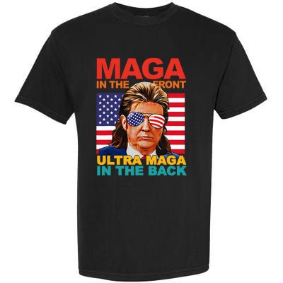 Maga In The Front Ultra Maga In The Back Trump Glasses Garment-Dyed Heavyweight T-Shirt