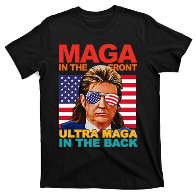 Maga In The Front Ultra Maga In The Back Trump Glasses T-Shirt