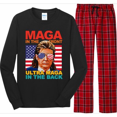 Maga In The Front Ultra Maga In The Back Trump Glasses Long Sleeve Pajama Set