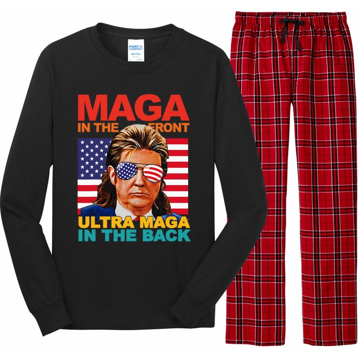 Maga In The Front Ultra Maga In The Back Trump Glasses Long Sleeve Pajama Set