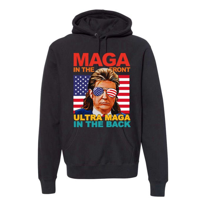 Maga In The Front Ultra Maga In The Back Trump Glasses Premium Hoodie