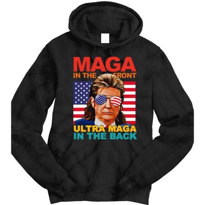 Maga In The Front Ultra Maga In The Back Trump Glasses Tie Dye Hoodie